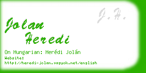 jolan heredi business card